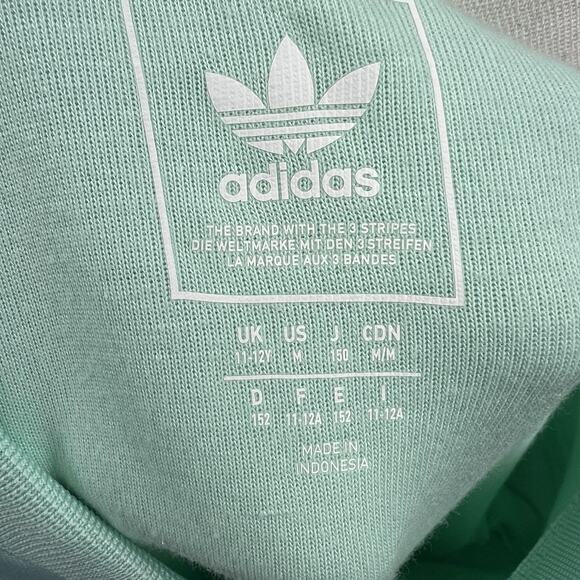 Adidas Mint Green Trefoil Logo T-shirt Tee Dress Size M Side Snap - Picture 7 of 15